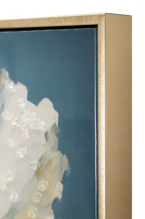 Tablou Flori Albe si Albastre Elegant - CreativDeco [4]