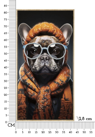 Tablou Bulldog Francez Accesorii Portocalii - CreativDeco [7]