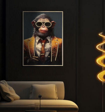 CreativDeco Cimpanzeu Elegant in Sacou - Naturalete si Stil Urban [6]