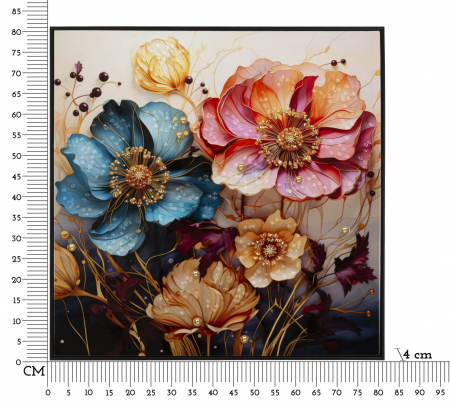 Pictura Canvas Flori Stilizate - Colorate si Rafinate CreativDeco [7]
