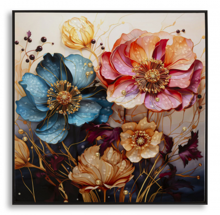 Pictura Canvas Flori Stilizate - Colorate si Rafinate CreativDeco [2]