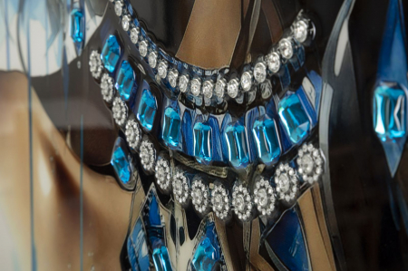 Tablou Portret Turban Albastru Cristale - CreativDeco [4]