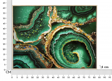 Tablou Agate Verzi si Aurii Modern - CreativDeco [7]
