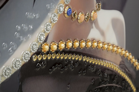 Portret Femeie Stilizata Detalii Aurii - CreativDeco [3]