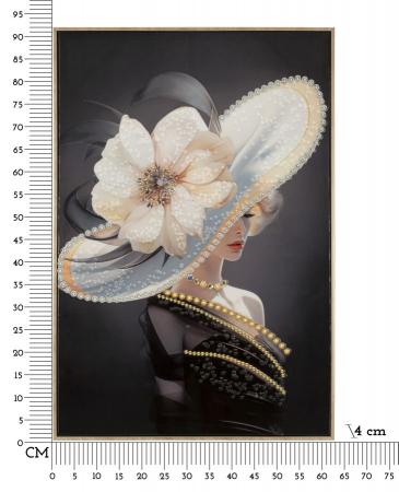 Portret Femeie Stilizata Detalii Aurii - CreativDeco [6]