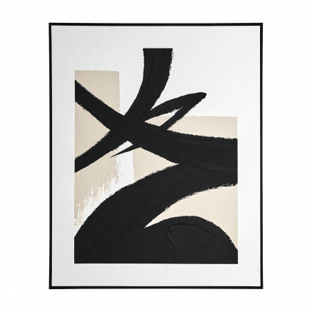 Tablouri - Tablou Ulei Contemporan Alb-Negru|Picturi Abstracte