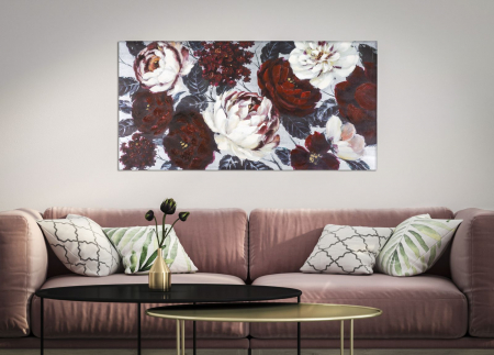Tablou Flori Rosu Alb - Contrast Vibrant CreativDeco [4]