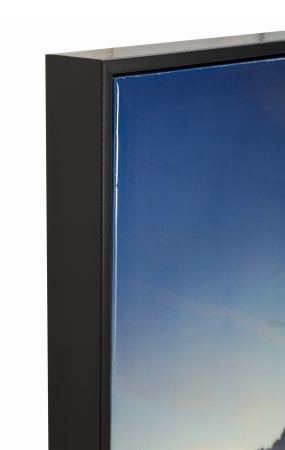 Tablou peisaj montan cu lac 90x60 cm – apus panoramic imprimat pe pânză [1]