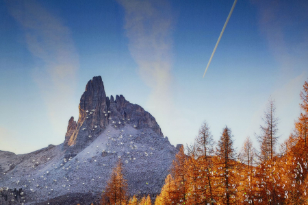 Tablou peisaj montan cu lac 90x60 cm – apus panoramic imprimat pe pânză [4]