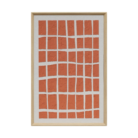 Decoratiuni perete - Tablou cu textura, model caramizi teracota