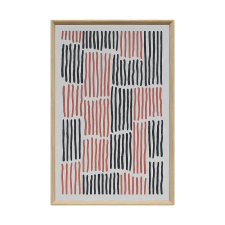 Decoratiuni perete - Tablou cu textura, model tesut corai-negru
