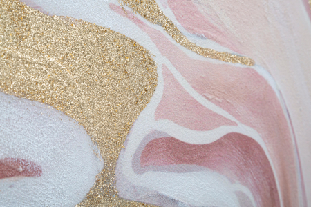 Tablou canvas abstract roz auriu Pinkly | creativdeco [2]