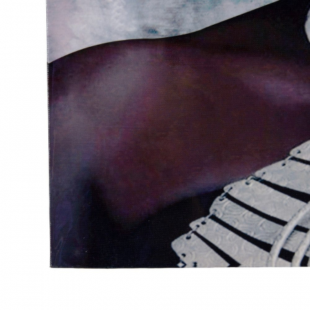 Tablou portret african cu turban gri și fundal abstract – format patrat 60x60 cm [4]