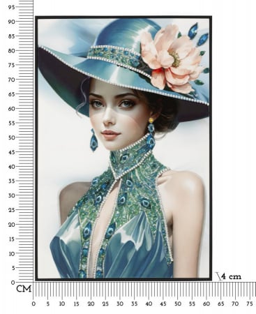 Tablou fashion elegant 62x92 cm – portret cu detalii couture și accente glam [6]