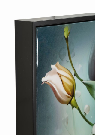 Tablou portret floral romantic 72x102 cm – artă feminină cu detalii florale picturale [2]