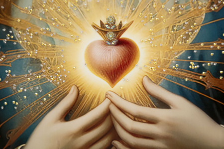 Tablou religios Inima Imaculată 72x102 cm – artă spirituală pentru spații tradiționale [2]
