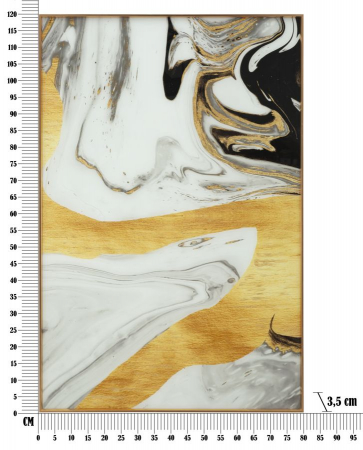 Tablou Sticla Abstract Impact CreativDeco - Design Modern si Rama Aurie [6]