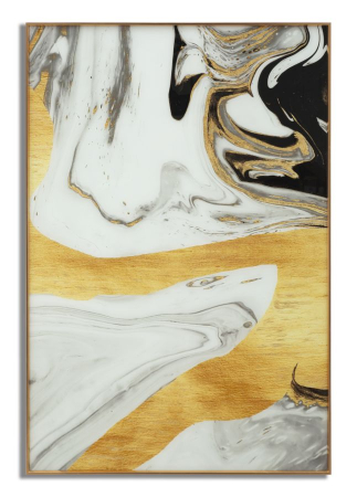 Tablouri - Tablou Sticla Abstract Impact CreativDeco - Design Modern si Rama Aurie