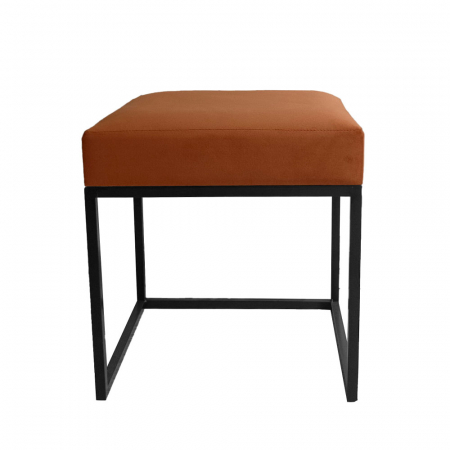 Taburete si pufuri - Taburet geometric caramiziu Cubik