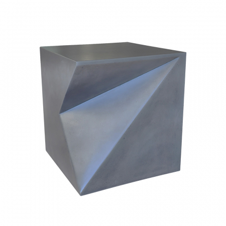 Taburete si pufuri - Taburet ciment Art cu design geometric sculptural