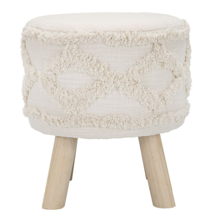 Taburet Damasco, textil/lemn, bej/natural, Mauro Ferretti [4]
