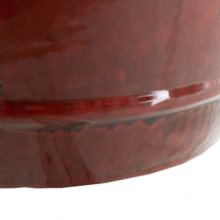 Taburet ceramic rosu decorativ exterior [4]