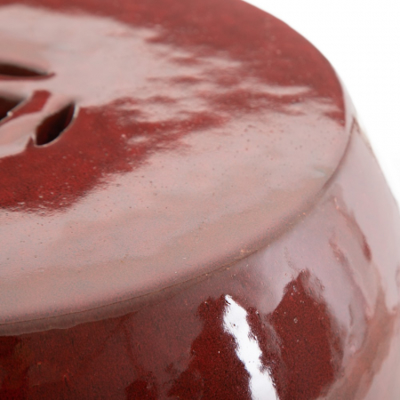 Taburet ceramic rosu decorativ exterior [2]