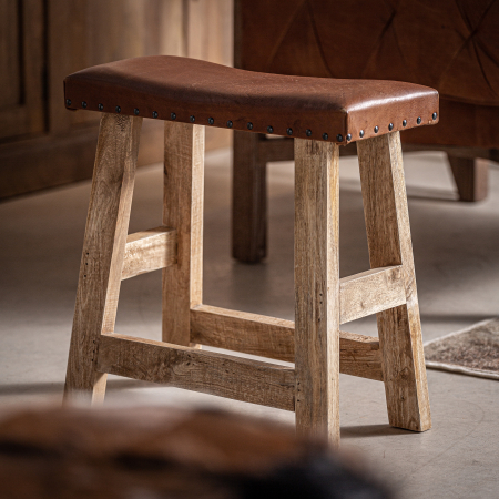 Taburet scandinav mango piele|Taburete moderne [4]