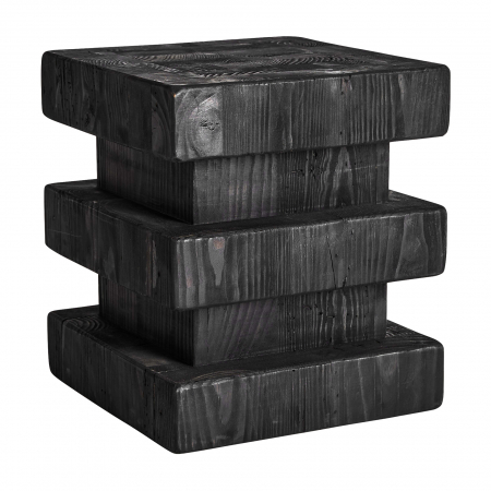 Taburet Art Deco lemn reciclat negru|Taburete eco-friendly [1]