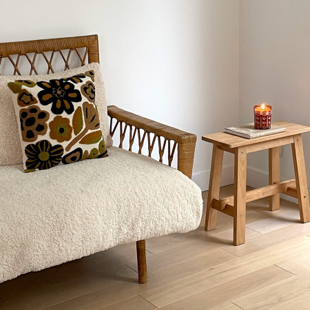 Taburet Evora design natural|Taburete lemn masiv [3]