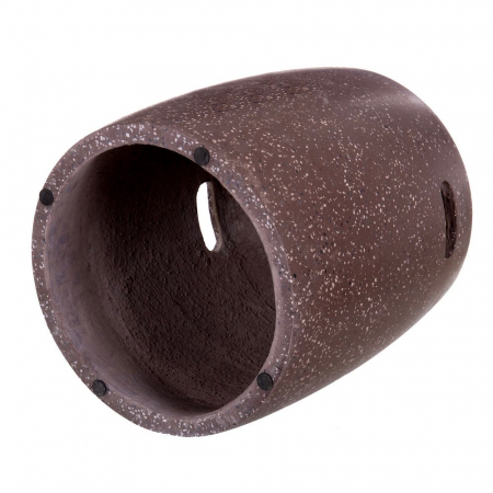 taburet terrazzo maro roșcat – cilindric, decor natural, stil boho [8]