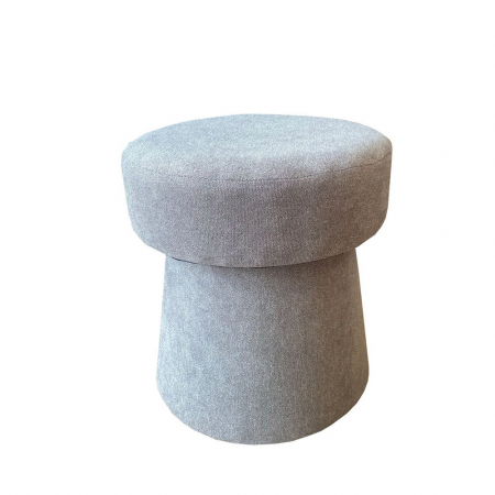 Taburete si pufuri - Taburet gri deschis Corcho cu tapițerie chenille și cadru MDF