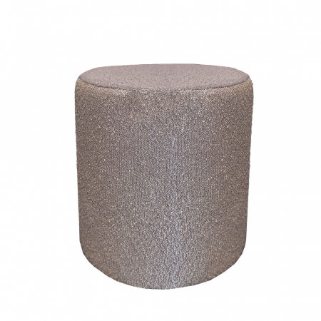 Taburet rotund gri deschis model Tube