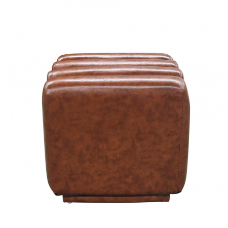 Taburet vintage maro cubic Toaster cu aspect piele [2]