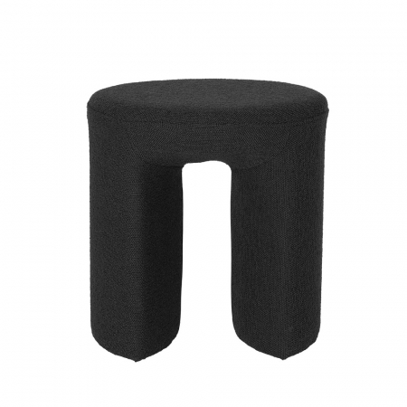 Taburete si pufuri - Taburet decorativ negru cu design sculptural Gate