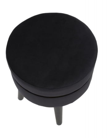 Taburet negru din catifea Paris | creativdeco.ro [5]