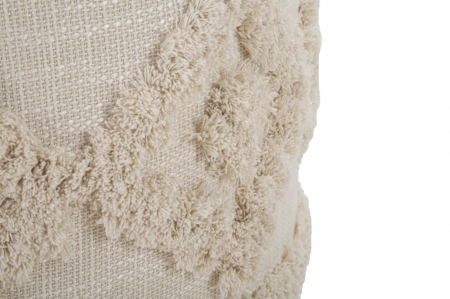 Taburet Puff Damasco, textil/lemn, bej/natural, Mauro Ferretti [2]