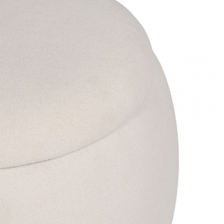 Taburet rotund crem cu ladă ascunsă – stil japandi cald [5]