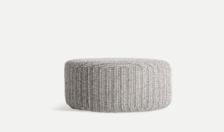 Taburete si pufuri - Taburet rotund BUBU din poliester gri cu efect marmorant