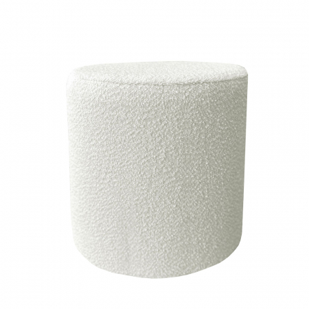 Taburet gri deschis rotund modern Tube