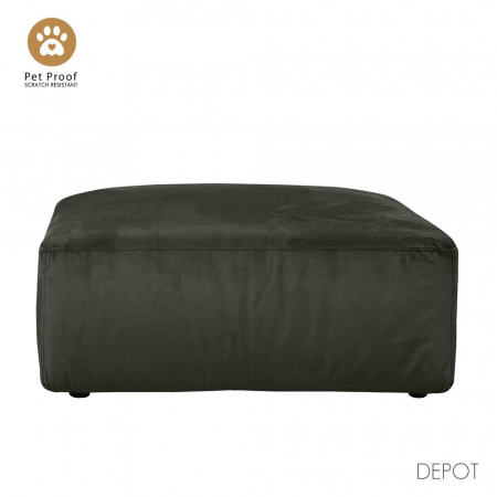 Taburete si pufuri - Taburet verde oliv Box din material rezistent la animale de companie