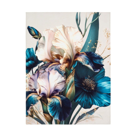 Tapiserii - Tapiserie decorativă cu flori de iris