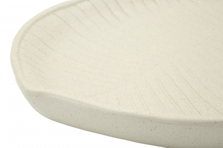 Tavă decorativă din rășină crem cu textură de piatră – Stons [3]