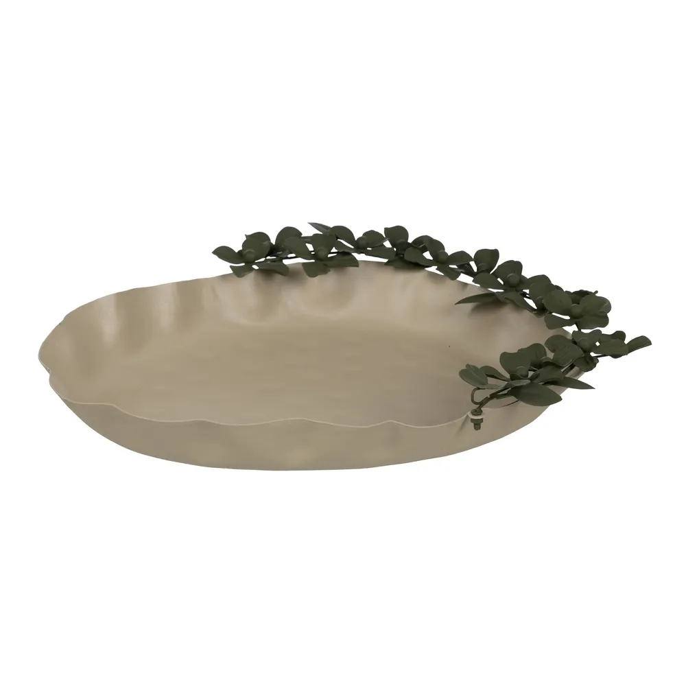 Tavi - Tava Rotunda Bej Antica | Accesorii Servire | CreativDeco