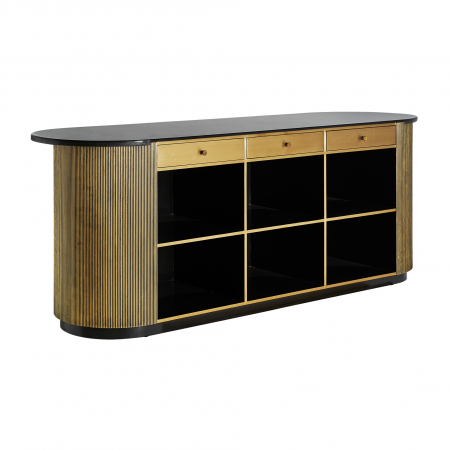 Tejghea bar Art Deco metal auriu|Mobilier bar luxos [3]