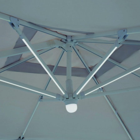 Umbrelă Eccentric LED – iluminare solară și rotire 360° exterior [1]