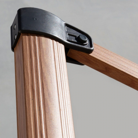 Umbrelă Tiber bej – aluminiu tec, poliester bej UV50+ exterior [4]