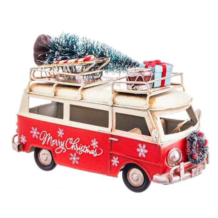 Obiecte decorative - Van de Craciun Metalic CreativDeco - Decoratiuni Festive cu Brad si Cadouri