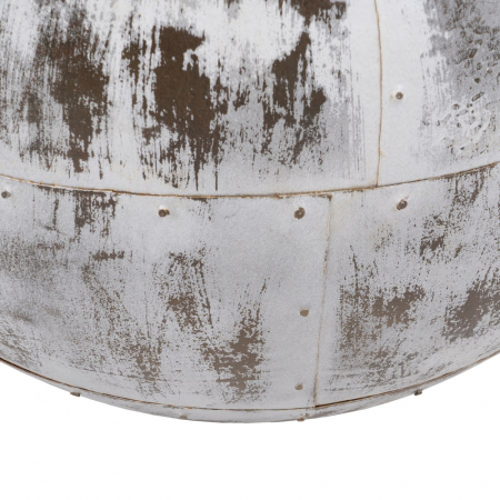 Vas alb uzat metal decor shabby chic [7]