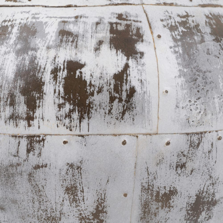 Vas alb uzat metal decor shabby chic [8]